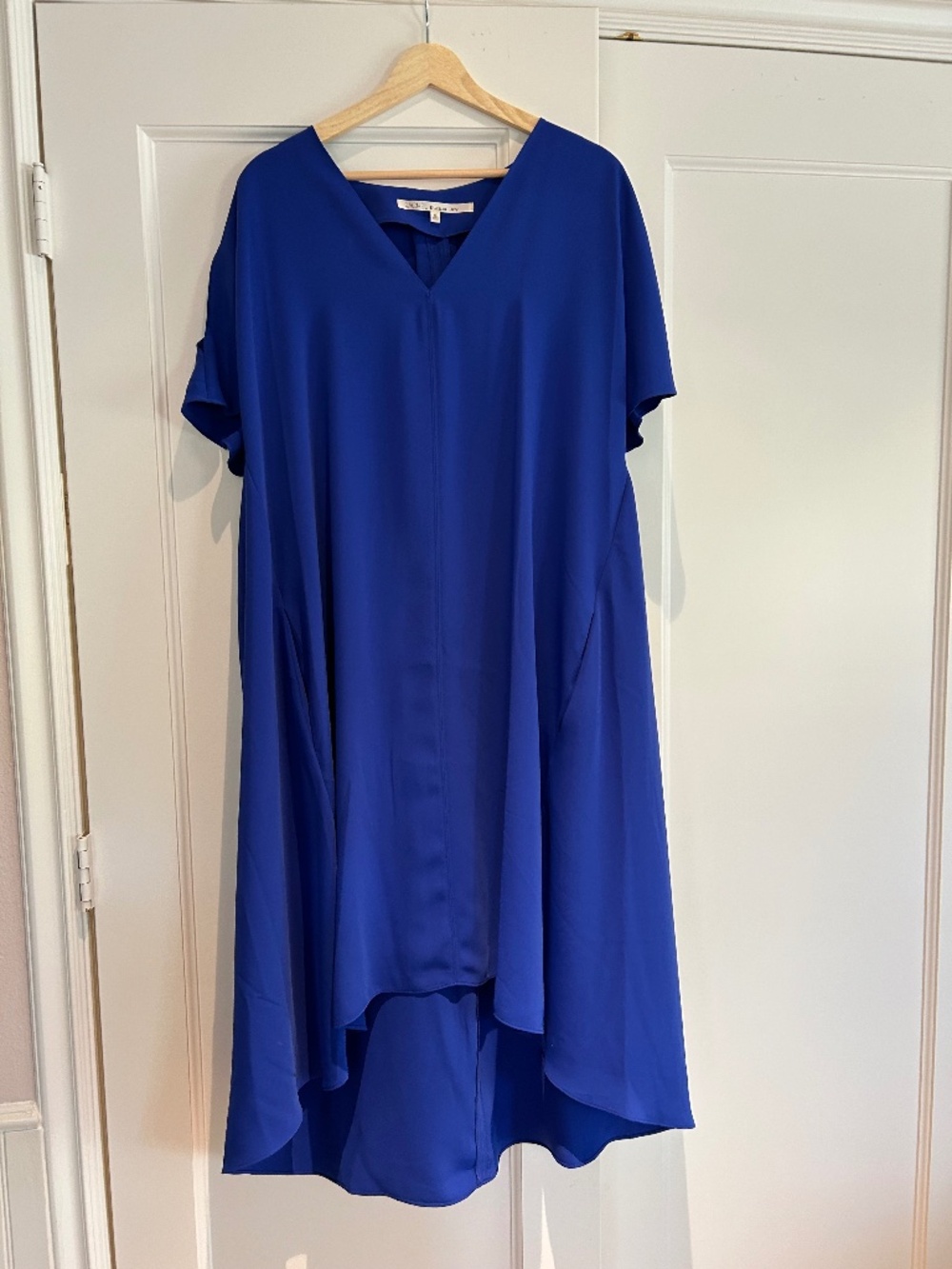 Rachel Roy 1X Royal Blue High Low Dress NWT Pockets